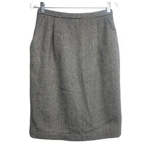 Vtg PENDLETON Women 100% Virgin Wool Knee Length Pencil Skirt Sz 8 Blue 57-11